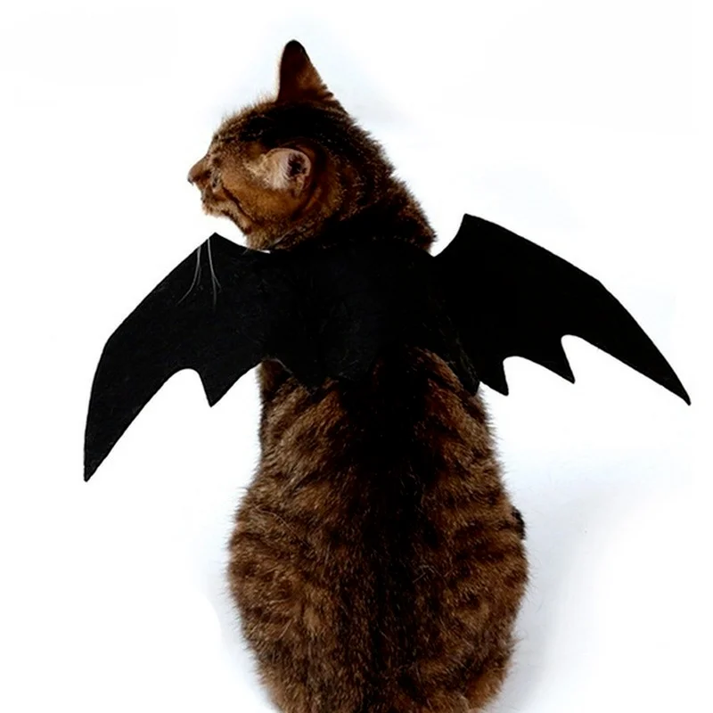 Pet Halloween Kostum Mačka Cosplay Bat Wings Mačka Obleko, ki je Primerna za Mačke in Pse Pribor Kat. št Hišne Potrebščine, ki je Primerna za Mačke