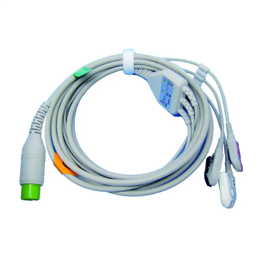 ES-209 Enega kosa EKG Bolnikov Kabel IEC Z 3leads 5leads Snap posnetek Za KITAJSKO M&B EKG Monitor Electrocardiograph