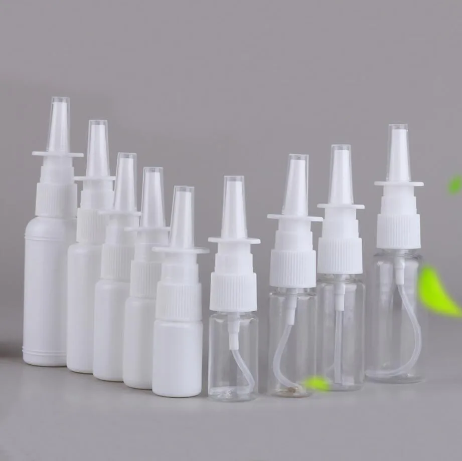 30 ml Plastični beli/clear PET PE nosni razpršilec, Steklenico megle parfum rinitis sušenja posode za medicinske pakiranje