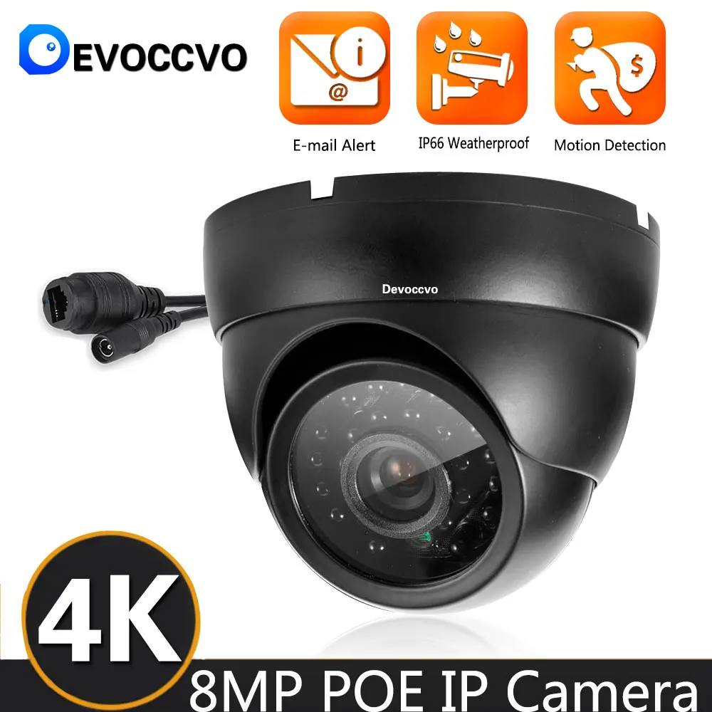 POE IP Dome Kamera 8MP 4K Doma Ulica Nepremočljiva Varnosti Zaznavanje Gibanja v Zaprtih prostorih CCTV Video nadzorna Kamera IR-CUT Filter
