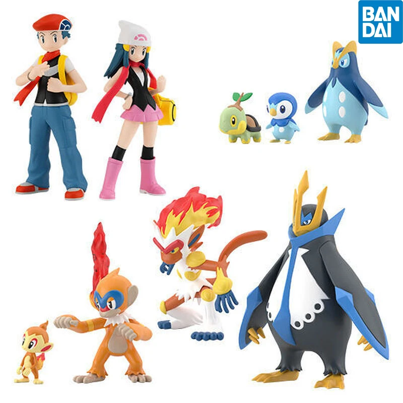 Bandai Pokémon Obsega Svetu Pokemon Sinnoh Set Q Ver Kawaii Anime Slika PVC Model Igrače, Risanke Akcijska Figura Otroke Božič Igrače