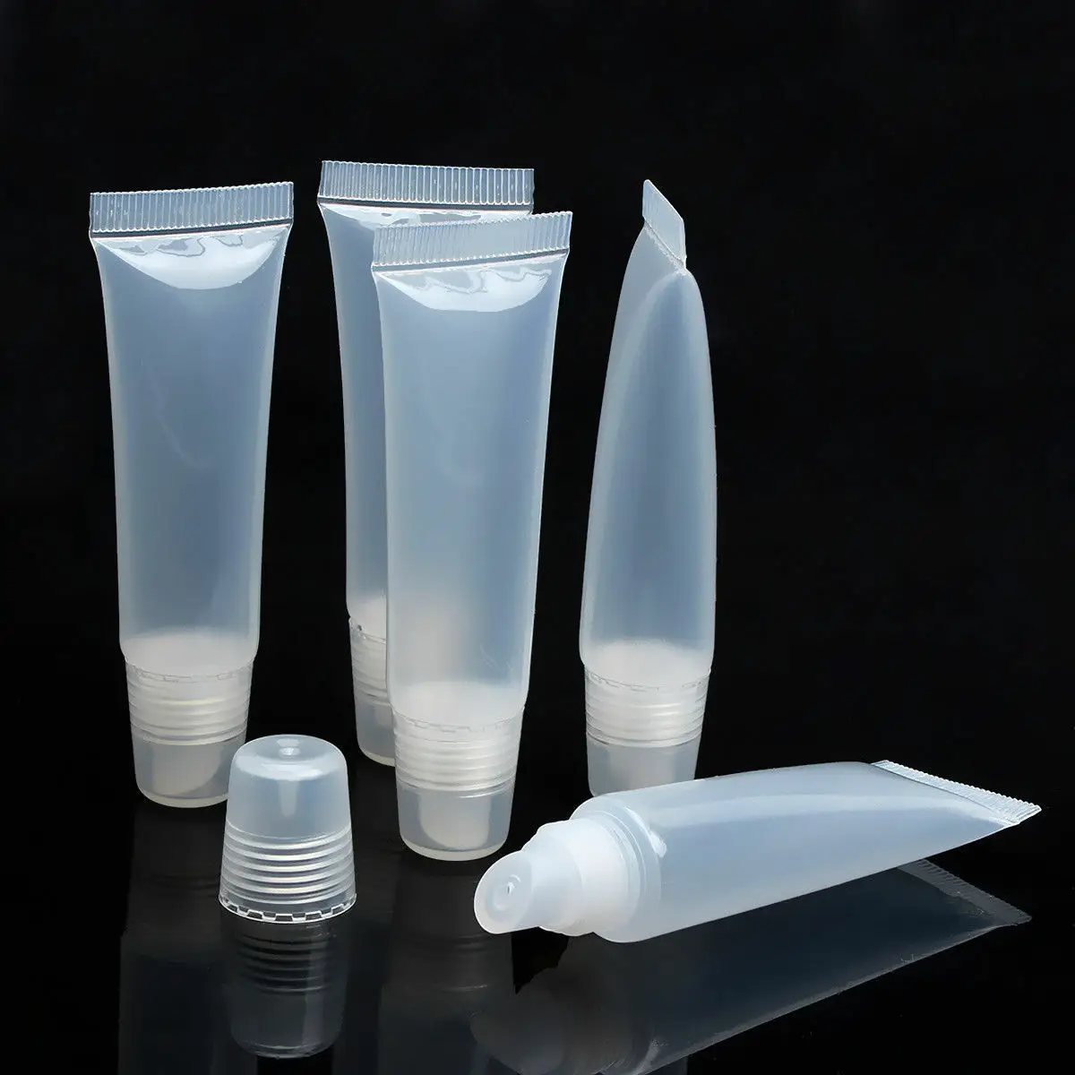 100 kozarcev 8ml 10 ml 15ml Plastičnih Lip gloss Prazne Cevi Balzam za zaščito pred soncem Kremo Kozmetične Stekleničke Stisljiv PE DIY Balzam za Ustnice Posodo