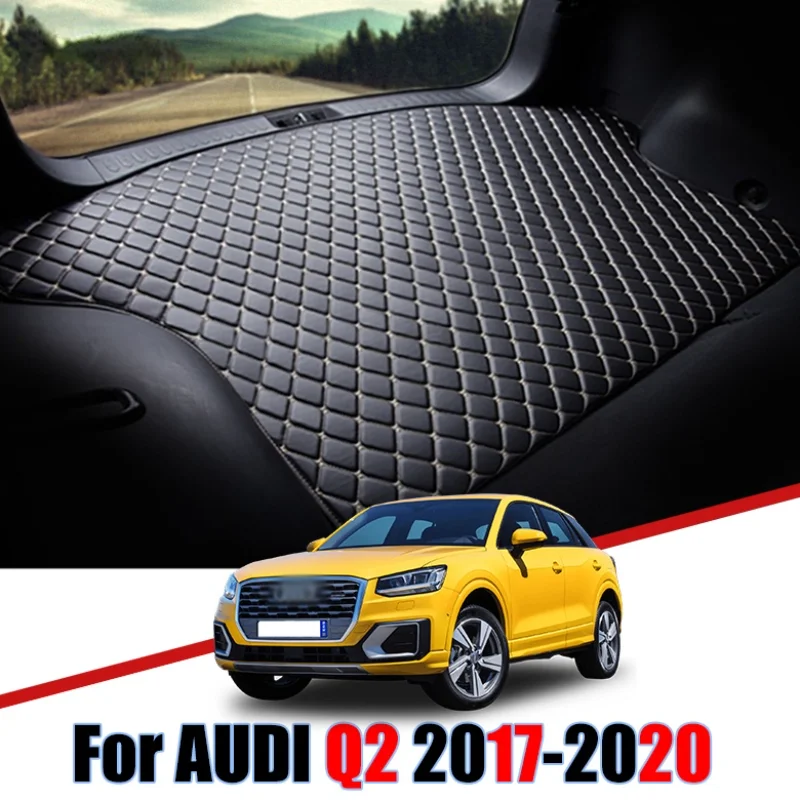 Avtomobilski Prtljažnik za Shranjevanje Blazine Usnja Audi Q2 Q2L 2017 2018 2019 2020 2021 Tovorni Pladenj Zadnje platnice Nepremočljiva Talna Obloga Dodatki