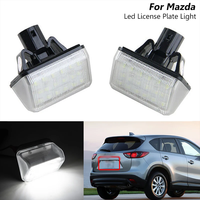 2x 12V Led Avto Zadaj Številko registrske Tablice Luči za Mazda CX-5 2013-2014/CX-7 2007-2012 (Bela Svetloba)