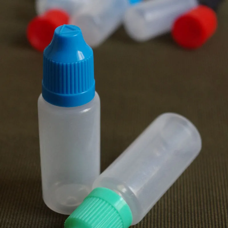 20pcs 20ml Mehki Slog Tehtnica Plastične Stekleničke S Kapalko Childproof Skp In Dolgo Nasvet Za Tekoče Prazno PE Jar