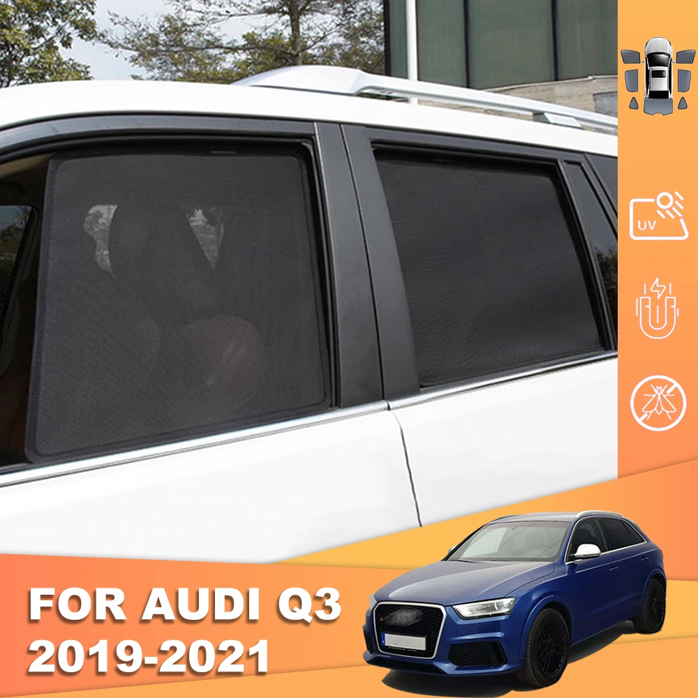 Za Audi Q3 F3 2018-2022 Magnetna Avto Dežnik Vizir Prednje Vetrobransko Steklo Zavese Zadaj Strani Baby Seat Okno Sonce Odtenek Ščit