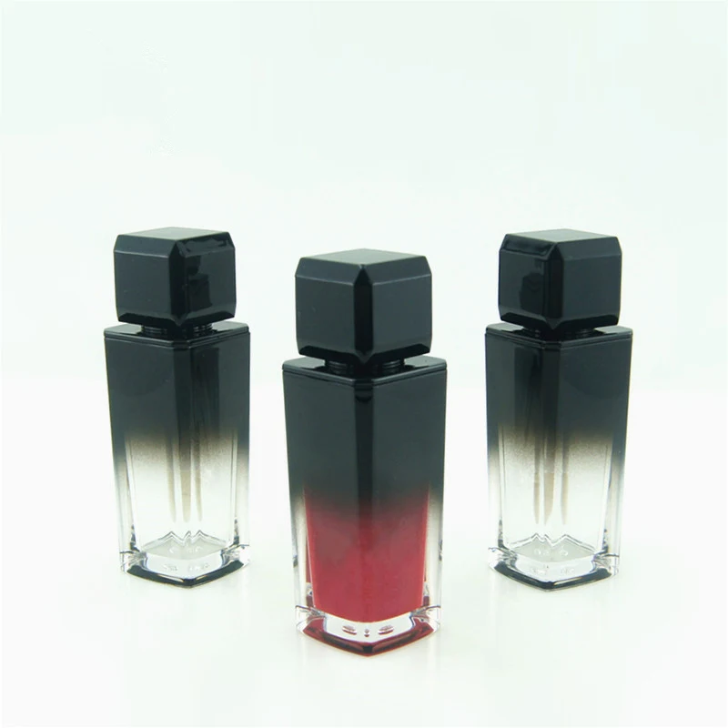 100 kozarcev 8ml Black Diamond Gradient Barvo Ustnic Glaze Cevi Plastičnih Lip Gloss Kozmetično Embalažo, Posodo Lipgloss ponovno napolniti Steklenico