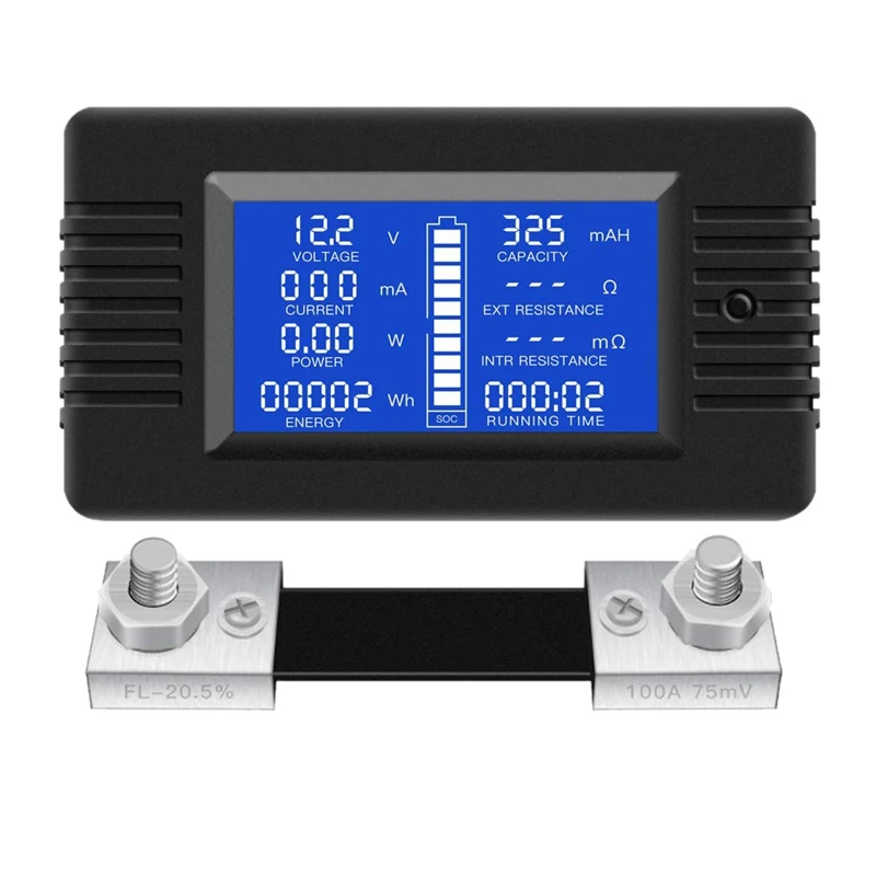 DC Večfunkcijsko Baterije Zaslon Meter Zaslon LCD Digitalni Trenutne Napetosti, ki Sončno energijo Merilnik Multimeter Voltmeter Ampermeter(Splošno