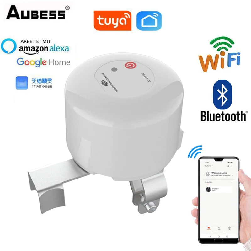 Aubess Tuya Smart WiFi Ventil Za Vodo Na Plin Ventil Bluetooth Vioce Nadzor Združljiv Z Alexa Googlova Domača Stran Izklop Krmilnika