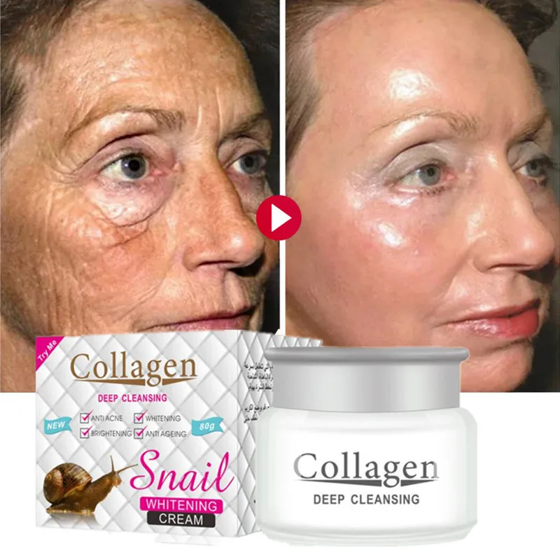 80 G Obraz, Krema Polž Bistvu Anti Aging Nego Kože, Gubam Blemish Odstranite korejski Kozmetika Collagen Cream Obraza Zob