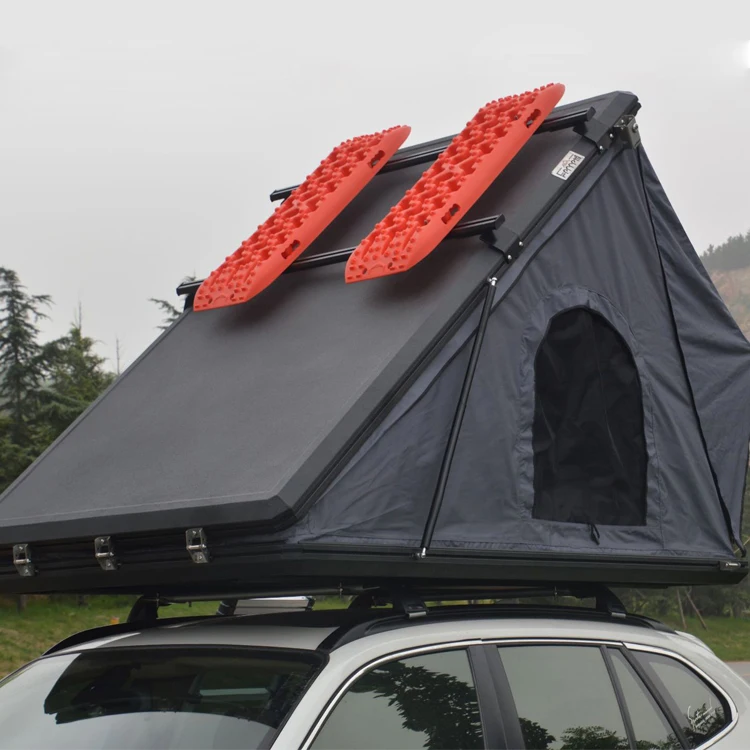 Aluminij zunanji carpas de techo kampiranje 3-4 osebe 4x4 trdo lupino strehi šotori trikotnik dachzelt avtomobilski strešni vrh šotor za kampiranje