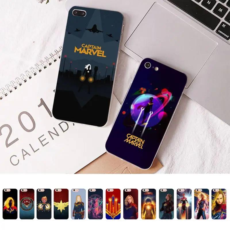 Disney Captain Marvel Primeru Telefon Za iPhone 8 7 6 6S Plus X SE 2020 XR XS 14 11 12 13 Mini Pro Max Mobilne Primeru