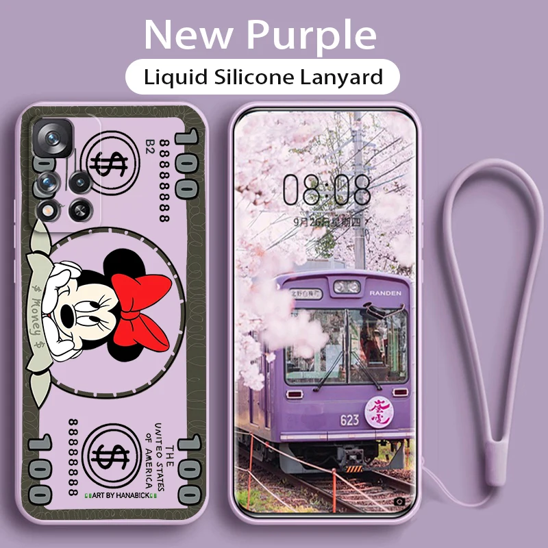 Mickey Minnie Šiv Disney Primeru Telefon Za Xiaomi Redmi Opomba 11 11S 11T 10 10 9 9T 9 8T 8 Pro Plus 5G Tekoče Vrv Mehko Pokrov