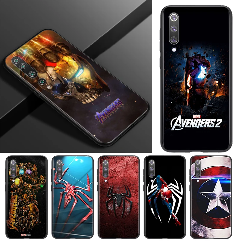 Marvel Avengers Infinity Spopad Logotip Za Xiaomi Mi 11i 11 10T 10i 9T 9 Opomba 10 Ultra Pro Lite 5G SE Črna Mehka TPU Primeru Telefon