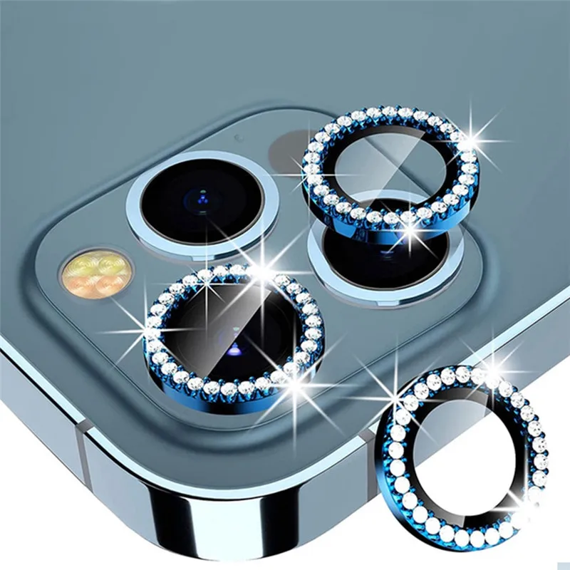 10 KOMPLET Za IPhone 13 12 11 Pro Luksuzni Diamond Objektiv Kamere za Varovanje sluha Film Kovinski Obroč Telefon Lentes Zaščitni pokrov Primeru Zajema