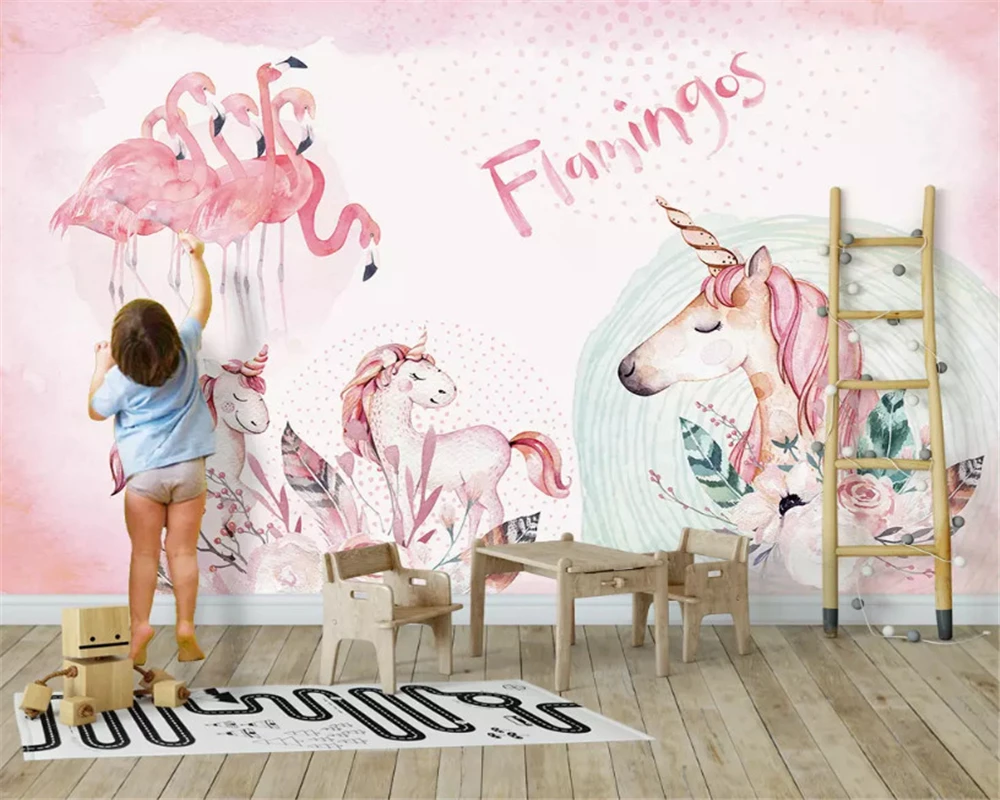beibehang po Meri steno papirjev doma dekor Nordijska roza preprost flamingo otroška soba dekoracijo moda klasične stereo ozadje