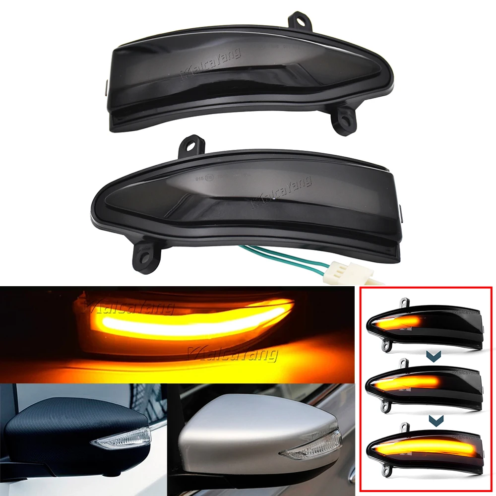 Za Nissan Tiida / Pulsar C13 2015-2019 LED Dinamični Oznako Vključite Opozorilne Luči Strani Ogledalo Indikatorska Lučka