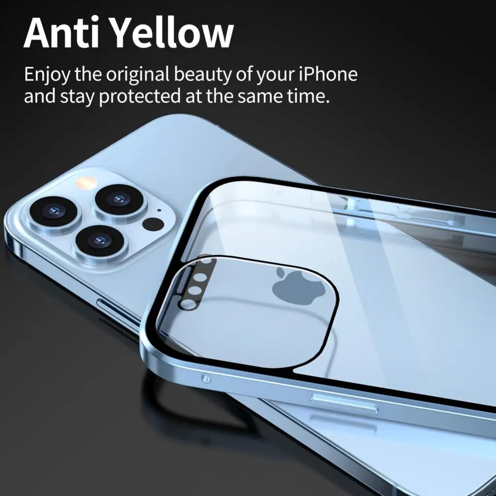 Novo Zasebnosti Anti-peep Kovinskih Magnetnih Kaljeno Steklo Primeru Telefon Za iPhone 12 11 XR Pro XS MAX X Magnet Antispy Zaščitni Pokrov