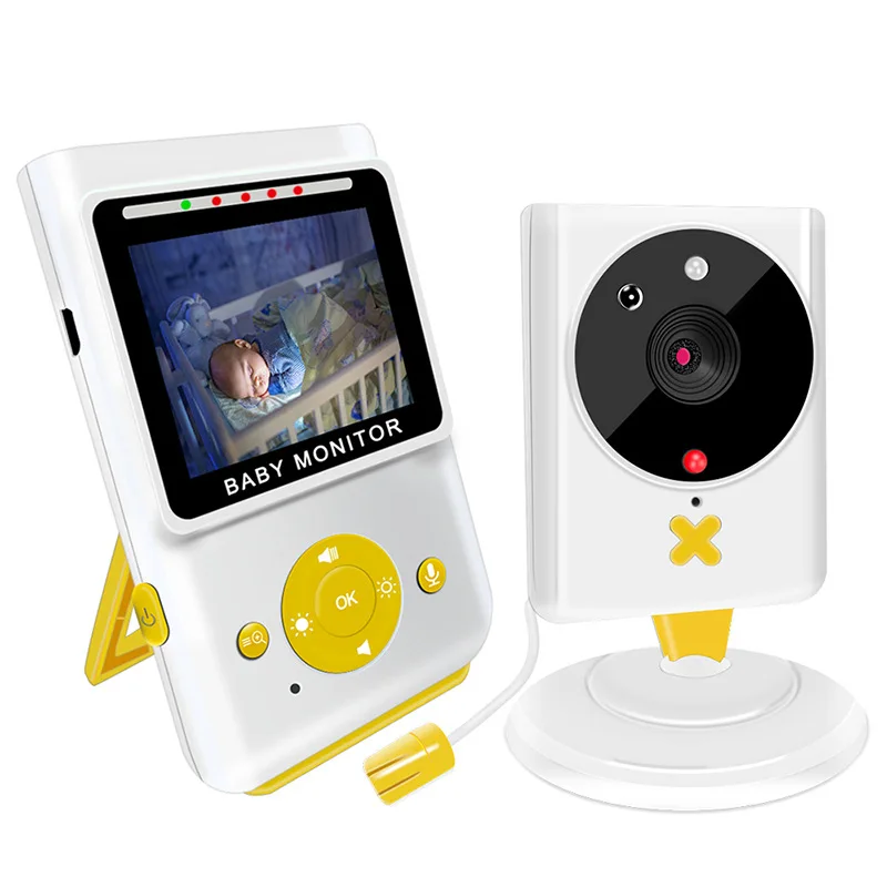 mini velikosti za 2,4 palčni Domače Brezžično Baby nadzorna Kamera Video Baby Monitor rumena baby monitor s kamero