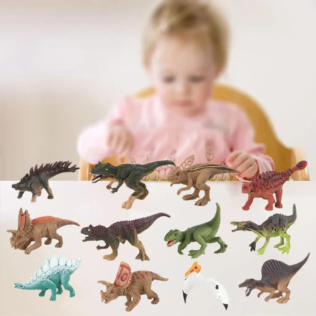 12 Kosov Mini Dinozaver Slika Model Izobraževalne Igrače Playset Živali Model Pisane Simulirani za Zbiranje Fantje Dekleta Toddlers