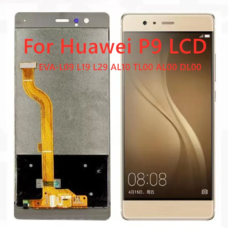 P9 lcd Za Huawei P9 LCD-Zaslon, Zaslon na Dotik, Računalnike Z Okvirjem Za Huawei P9 LCD EVA-L09 L19 L29 AL10 TL00 AL00 DL00