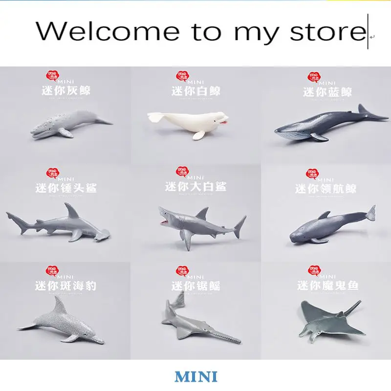 mala pvc slika Mini morskih živali model simulacije živali model igrača pes kit otroški darilni set 10pcs/set