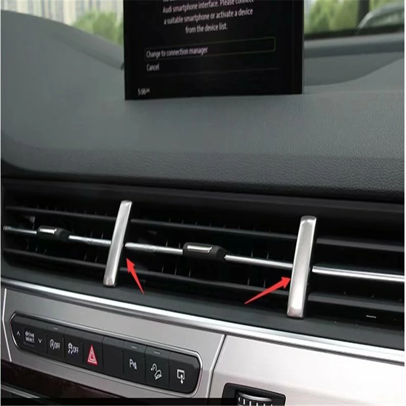 WELKINRY avto auto kritje za Audi Q7 2016 2017 2018 ABS chrome konzoli spredaj sredini centralne klimatske naprave outlet air vent trim