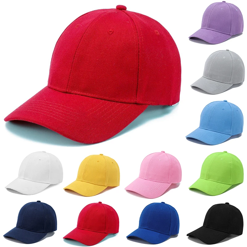 2022 Novo Poletno Otroci Baseball Caps Candy Barve, Bombaž Nastavljiv Vrnitev Žoge Klobuki Študentov Hip-Hop Ščitnik Kape Nedelja Klobuk