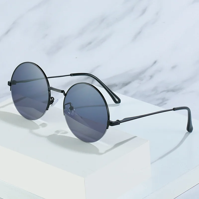 Vroče nove barve Reflektivni Pol okvir sončna očala Ženske Okroglo obliko Moda plima sončna očala UV400 potovanja pogon Očala