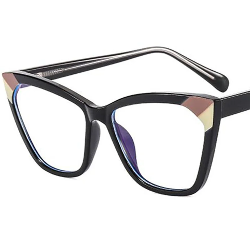 NOVI Optični Očala Unisex Mačka Oči Očala Gradient Barva Okvirja za Očala Ferrule Templjev Očala Retro Okrasni