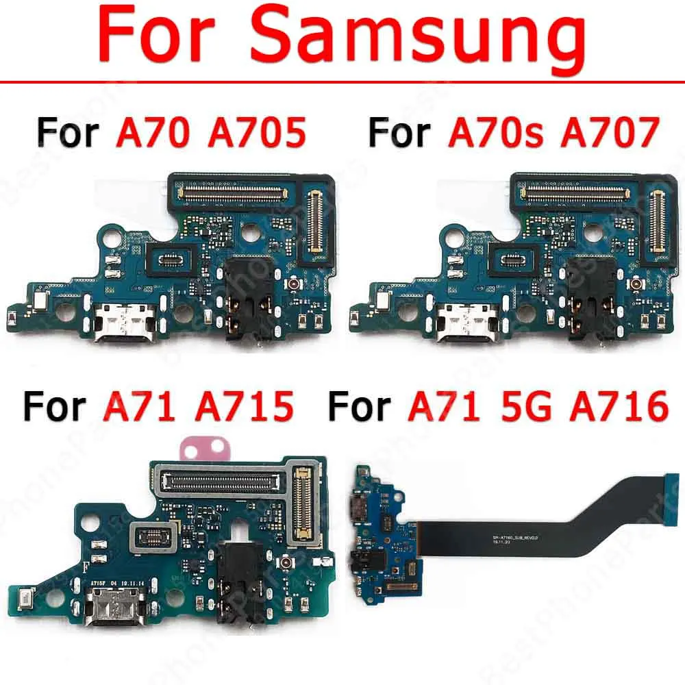Original Usb Charge Odbor Za Samsung Galaxy A70 A70s A71 5G Polnjenje Vrata Plošča Pcb Dock Priključek Flex Kabel Rezervni Deli