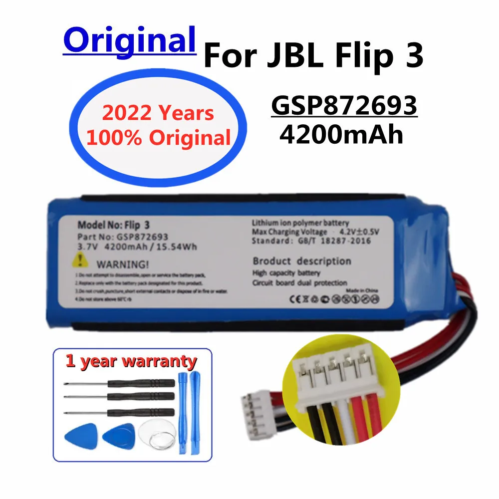 2022 let 100% Original Zvočnik Baterije GSP872693 Za JBL Flip 3 Flip3 4200mAh Posebna Izdaja Bluetooth Audio (zvok Bluetooth Bateria + Orodja