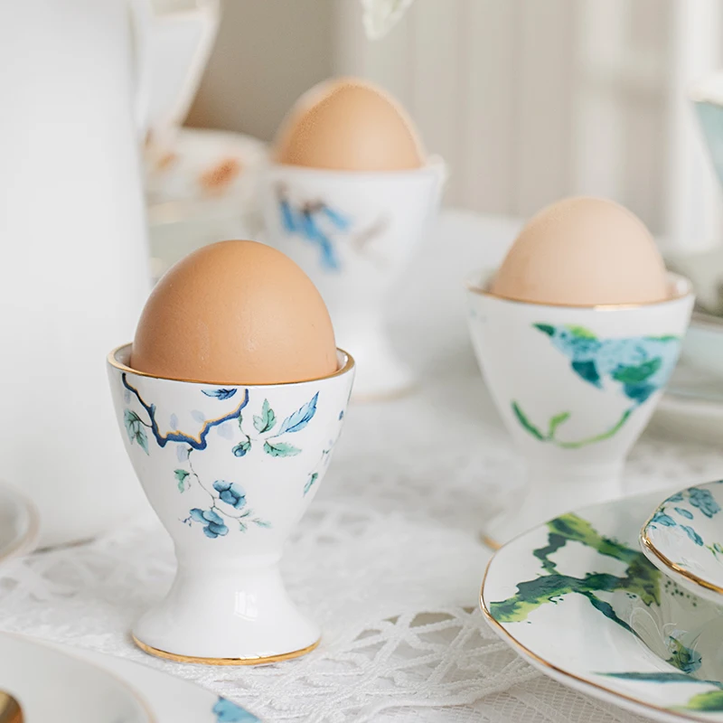 Jajce pokal zajtrk Evropski stil kosti kitajske jajčne keramični pladenj jajce rack ustvarjalne jajce pokal jajce sedež jedilno mizo posoda LB40712