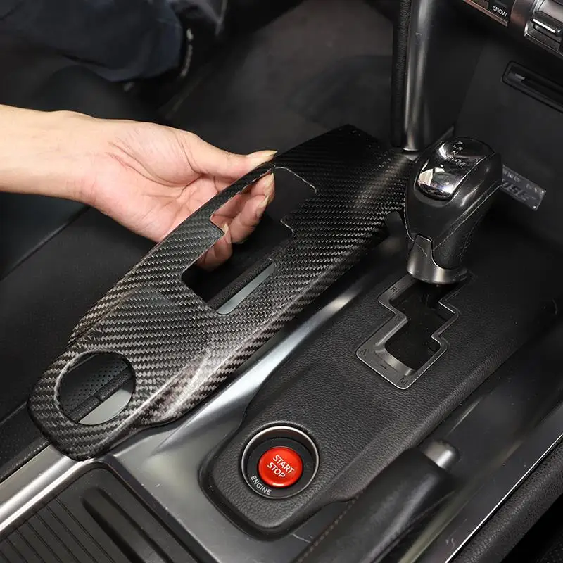 Pravi Ogljikovih Vlaken Avto Centralni Nadzor Shift Plošča Trim Nalepke Notranje zadeve Podrobnosti Avto Dodatki Za Nissan GTR R35 2008-2016