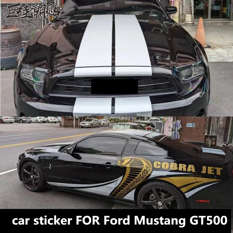 Nov avto nalepke ZA Ford Mustang GT500 Telo, zunanjost dekoracijo Modni športni avto nalepke film dodatki