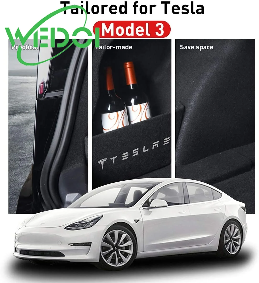 Strani Opno Za Tesla Model 3 Trunk Strani Delilnika Odbor Lepilo Clapbaord Opno Delilnik Dodatki