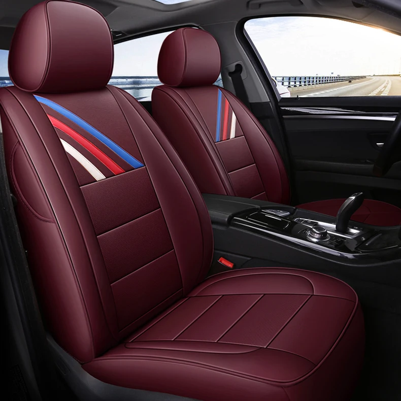 meri samo 2 pc prednji sedež cowhide usnje avto sedeža kritje za Citroen C4 Aircross C5 Lincoln MKC MKX MKZ avto styling accessorie