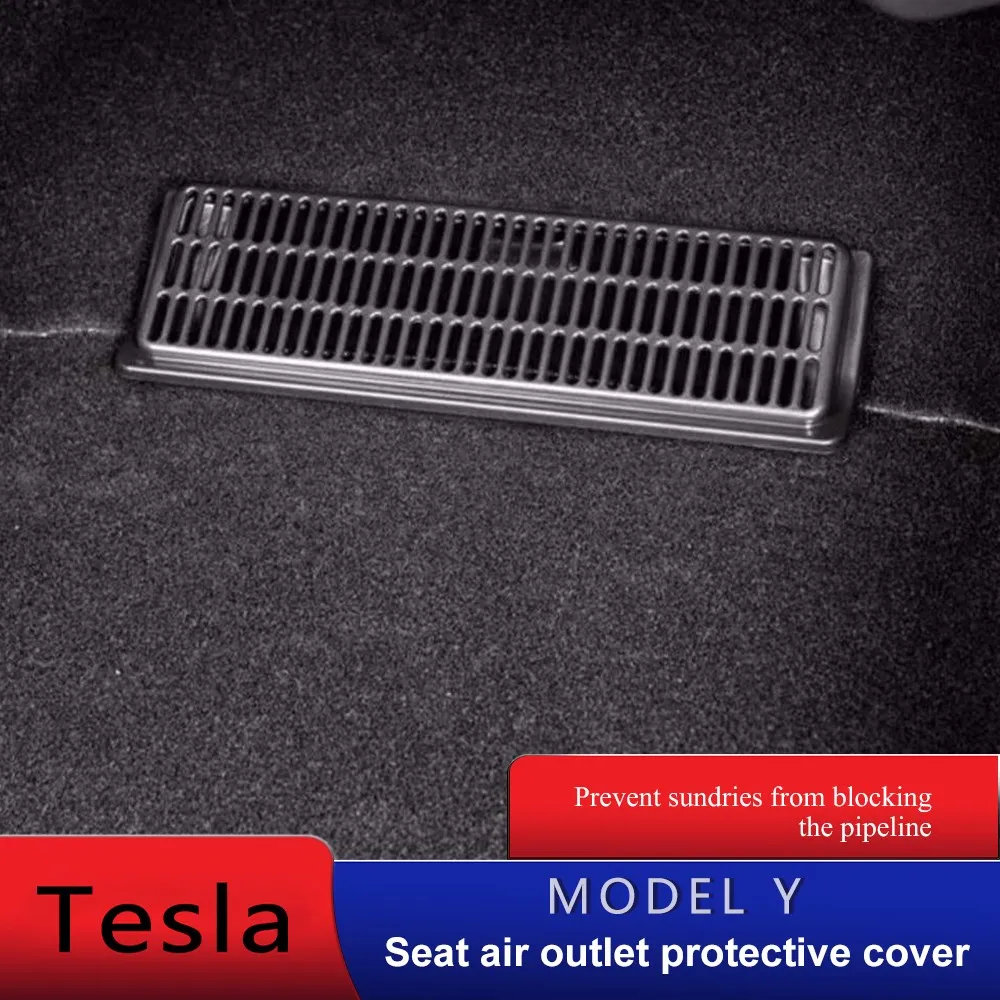 Avto Klimatska Naprava Pokrov Za Tesla Model Y Black Dustproof Pod Zadnji Sedež Sedež Zraka V Prezračevalni Kanal Vtičnico Lupini Pokrov