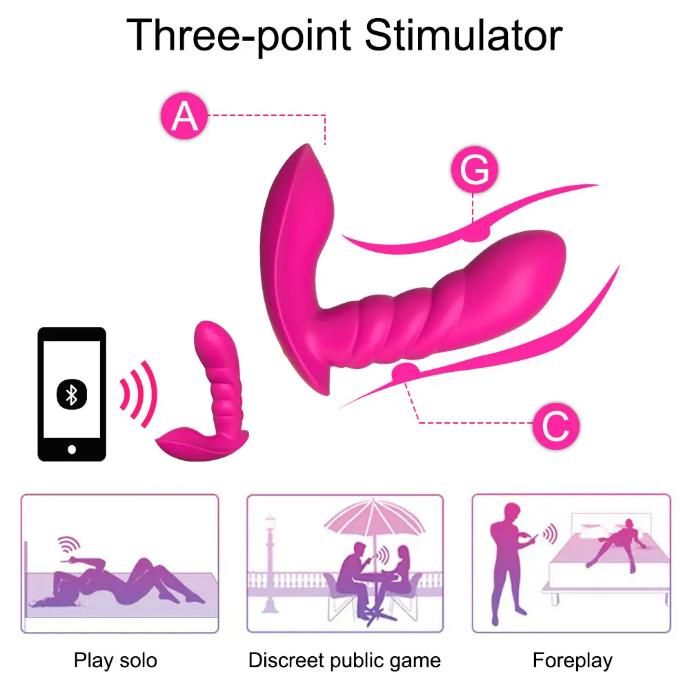 Sex Igrače Bluetooths Dildo, Vibrator za Ženske Mobilno APLIKACIJO Remote Control Vibrator Obrabe Vibracijske Hlačke Igrača za Nekaj Sex Shop