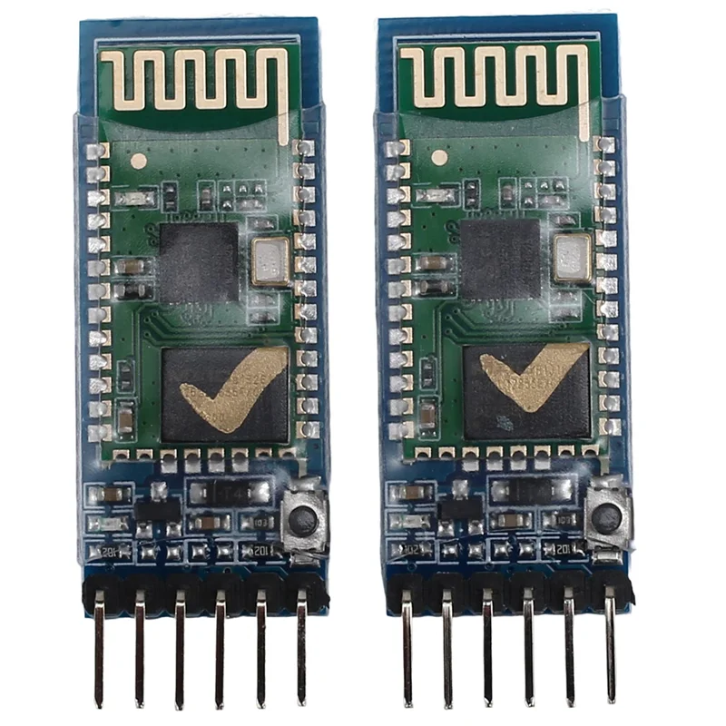 2Pcs HC-05 6 Pin RF Brezžična tehnologija Bluetooth Sprejemnik, Suženj Modul RS232 / TTL, da UART Pretvornik in Napajalnik za Arduino
