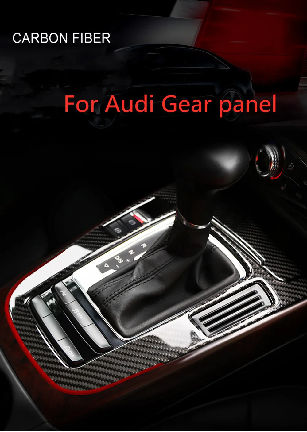 Primerna za Audi A4L A5, Q5 S4 spremenjen notranje zadeve center za nadzor orodja plošča prestavi iz ogljikovih vlaken dekorativni avto nalepke