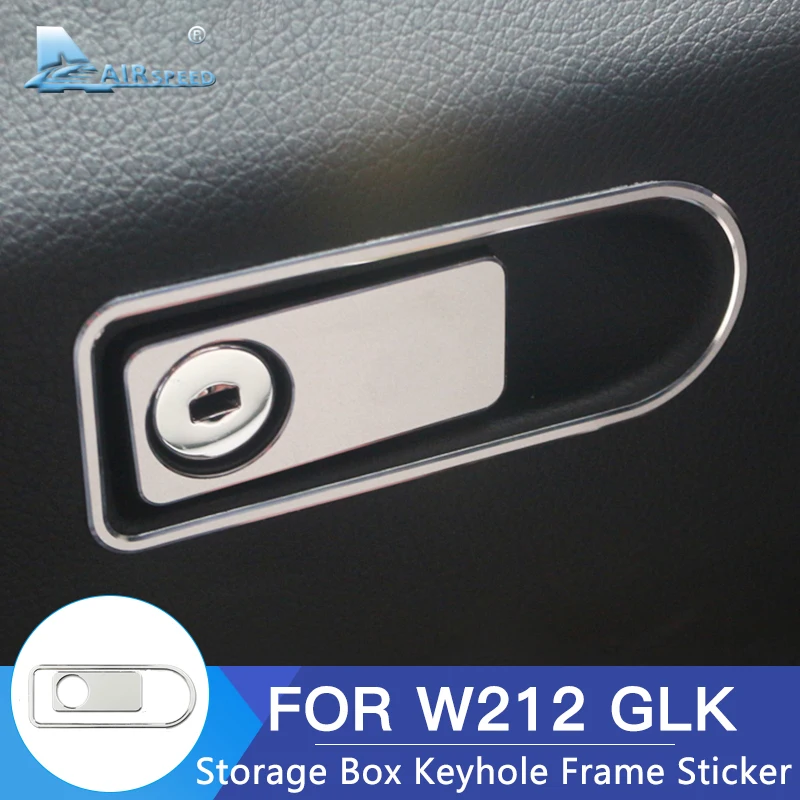 KUNGKIC 2pcs Zlitine za Mercedes Benz W212 GLK Pribor za Benz W212 GLK Notranje Trim Nalepke Avto Škatla za Shranjevanje ključavnična luknja Okvir